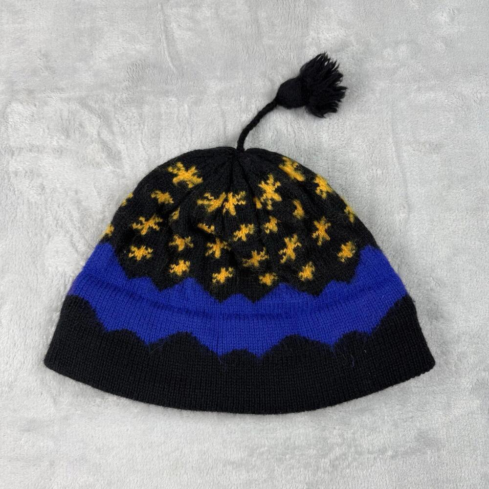 Vintage Vermont Originals Wool Handcrafted Beanie Pom Pom Winter Hat Made In USA - Picture 2 of 6